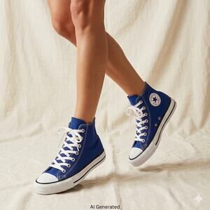 Pre-loved Converse High Tops | Blue | Size 7